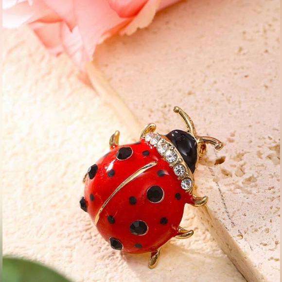 Fox Brooch Pin rhinestones bling jewelry vintage retro silver wildlife metal red - Picture 16 of 16